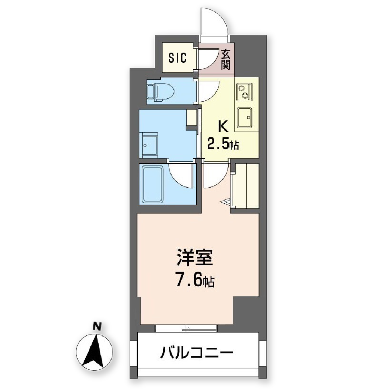 ロイヤルパークヒルズうめきた0303号室の間取り