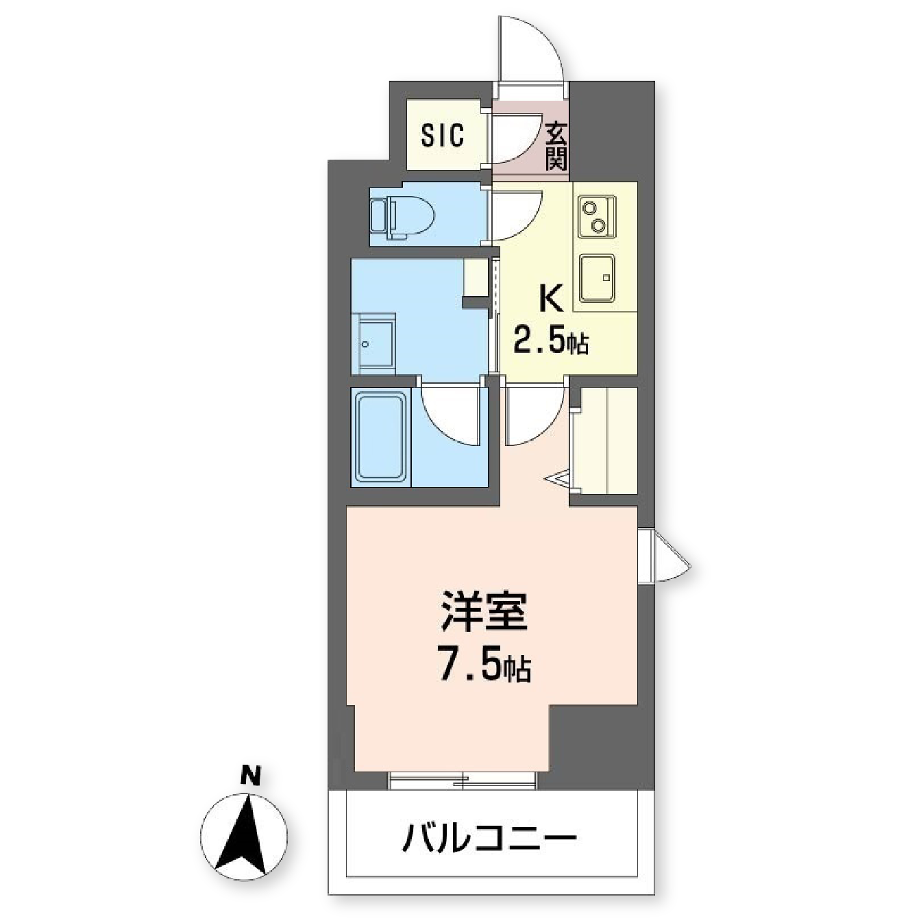 ロイヤルパークヒルズうめきた0401号室の間取り